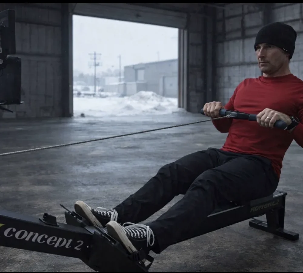 Kenneth Lambert Exercising Worlds Toughest Row 14