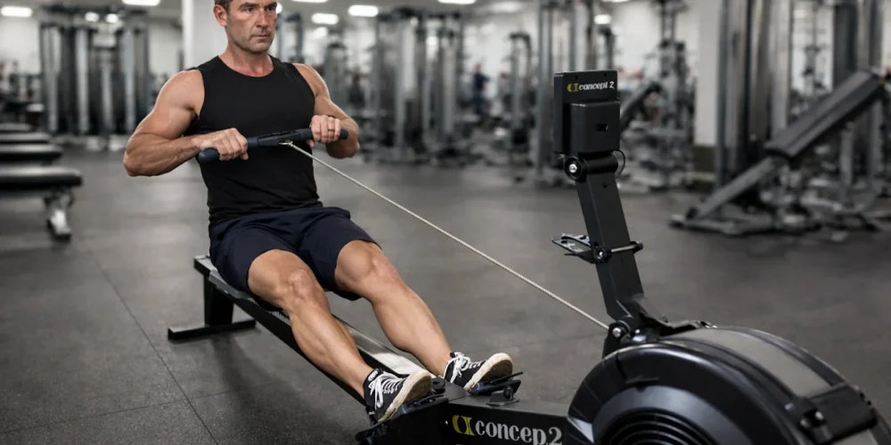 Kenneth Lambert Exercising Worlds Toughest Row 7